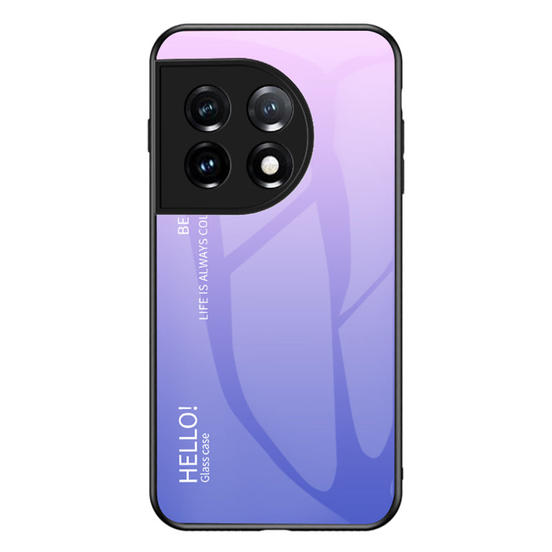 For OnePlus 11 5G Gradient Color Phone Case Anti-Scratch Tempered Glass PC Back TPU Frame Hybrid Cover For OnePlus 11 5G Gradient Color Phone Case Anti-Scratch Tempered Glass PC Back TPU Frame Hybrid Cover